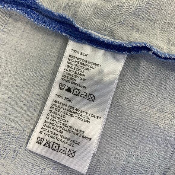 Tommy Bahama Men's Short Sleeve Silk Camp Shirt in Blue Size M - Picture 7 of 15